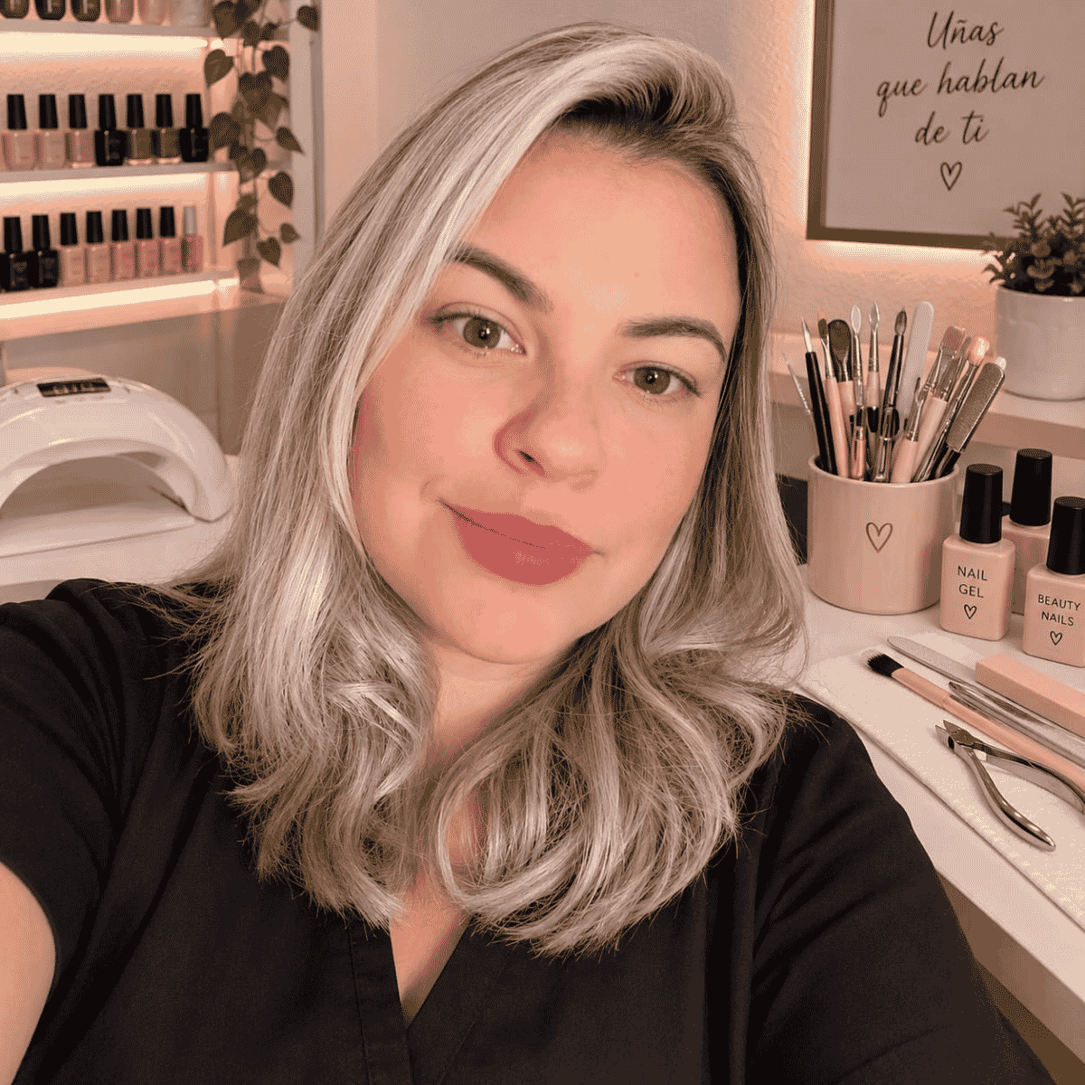 Fundadora de betty.beauty.estudio en su estudio